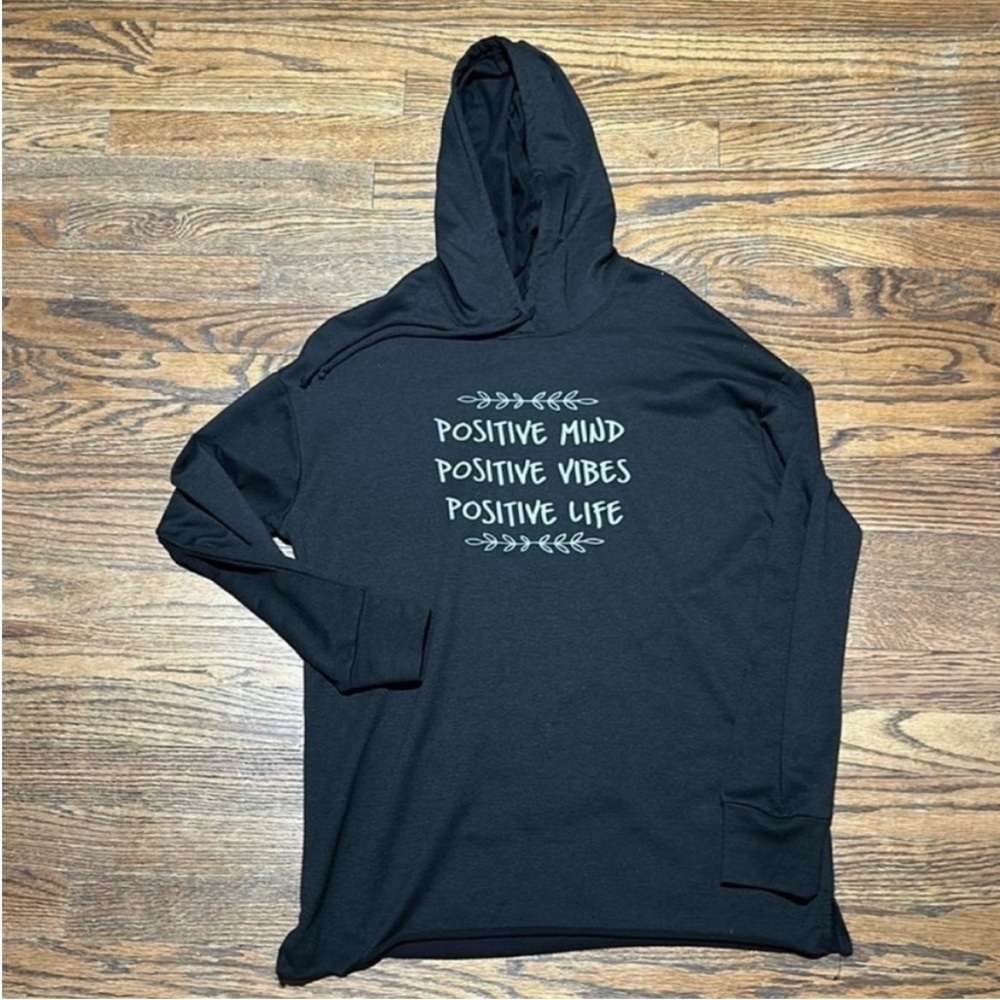 Black Hoodie with Positive Message